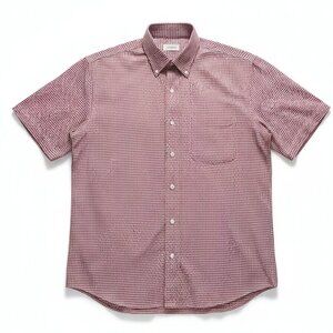 L.L.Bean Vintage 70s Hong Kong Red Gingham Plaid Button Down Shirt L